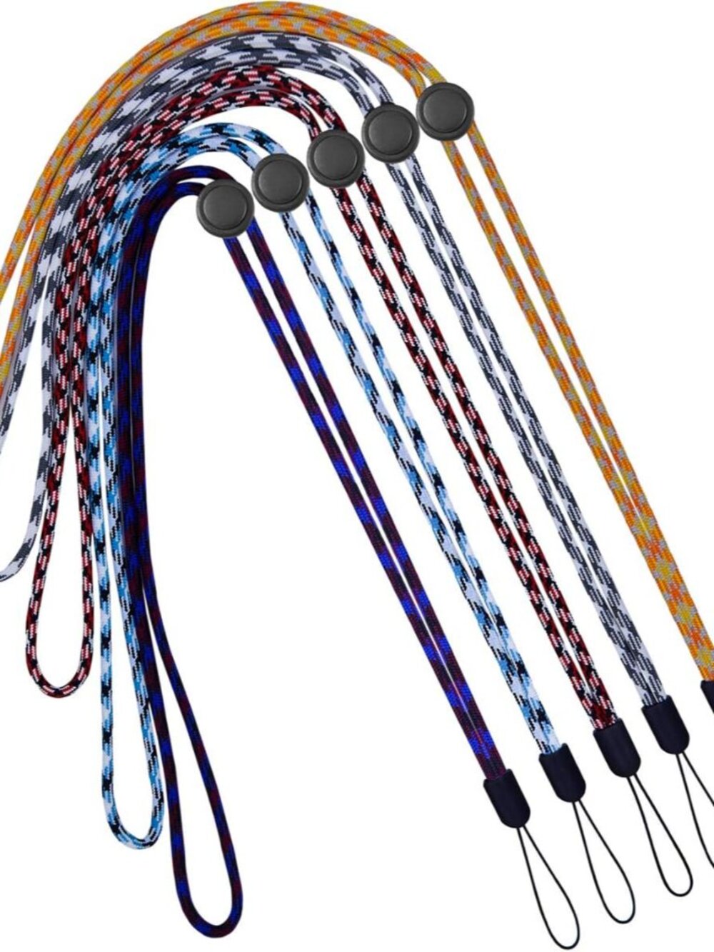 5Pack 5Colours Adjustable Lanyards Multicolor,Neck Strap Lanyard